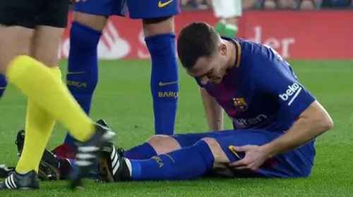 Încă o „lovitură” pentru cel mai ghinionist jucător din lotul Barcelonei! S-a accidentat în cel mai bun moment al carierei pe Camp Nou