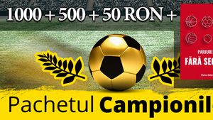 (P) Super Promoție la pariuri: 1000 Lei + 50 RON EXTRA + Cartea Pariuri Sportive Fără Secrete - Cu numai 200 RON poți debloca bonusul maxim!