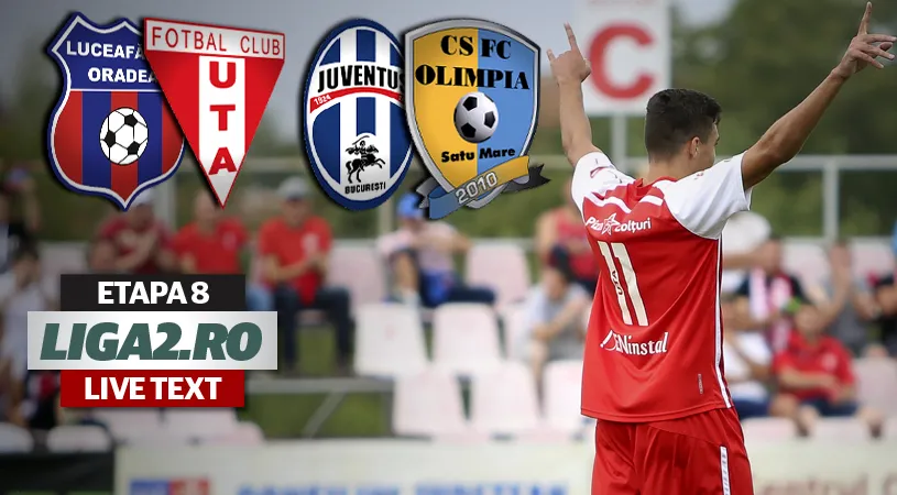 Juventus urcă pe primul loc după victoria cu Olimpia.** UTA câștigă cu Luceafărul printr-un nou gol dat de Adrian Petre