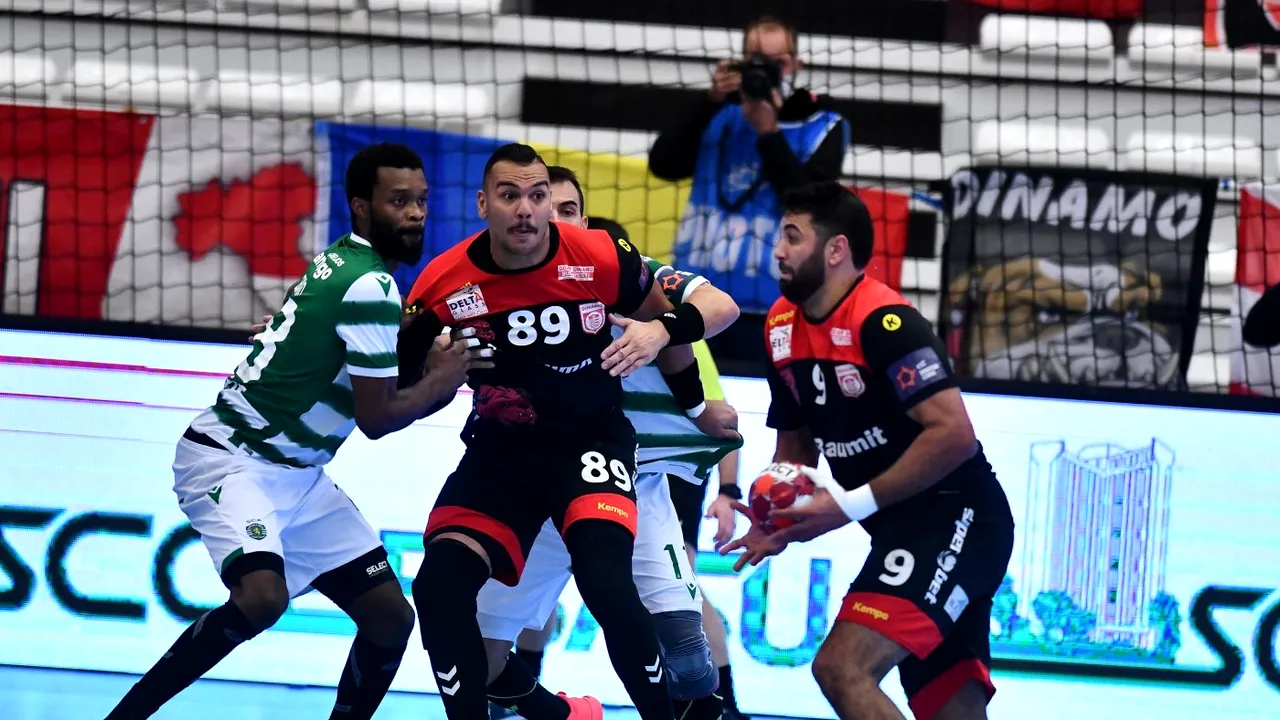 Dinamo București a învins Sporting Lisabona cu 32-31 într-un meci restanță din Grupa B în European Handball League