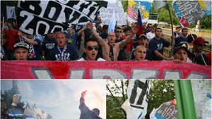 FOTO | Puțin peste 1000 de fani steliști și-au cerut clubul înapoi. Becali: "Dacă vor să cumpere Steaua, să facă o ofertă, nu miting! Nici toți împreună nu au 100.000 de euro"