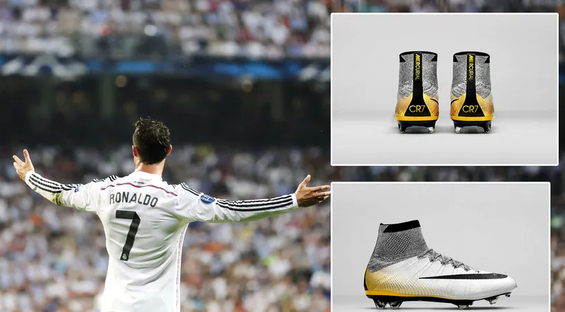 FOTO IMPRESIONANT | Ghetele comemorative purtate de Ronaldo la stabilirea recordului de goluri pentru Real Madrid!