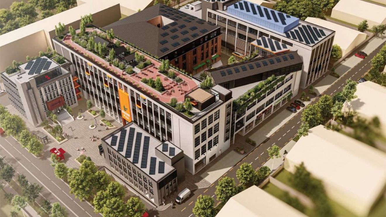 Pistă de alergare semi-olimpică în proiectul Braiconf Plaza, de reconversie urbană a fostei fabrici din Brăila