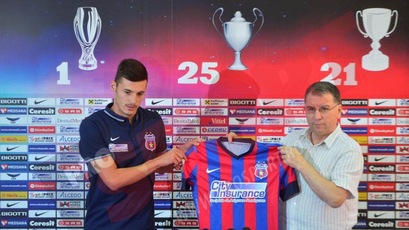 Lemnaru, prezentat oficial la Steaua. "Vreau să fiu golgheterul Ligii 1. Am semnat cu Steaua să ajung la națională". Argăseală: vor mai veni jucători
