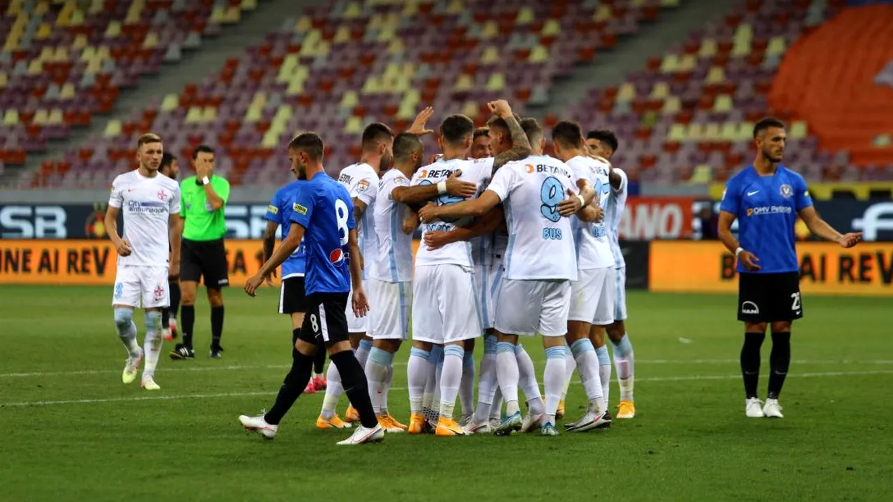FCSB - Viitorul 3-0. Roș-albaștrii au făcut spectacol pe Arena Națională și au trei victorii la rând | Video Online în etapa a doua din Liga 1