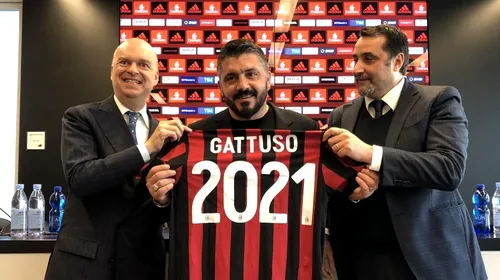 OFICIAL | Contract nou pentru Gattuso! Antrenorul Milanului i-a convins pe șefi să-i ofere o înțelegere până în 2021