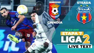 Steaua întoarce scorul la Târgoviște în minutele de final și lasă Chindia în continuare fără punct obținut în play-off