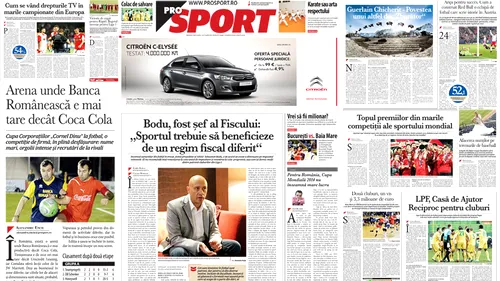 Marți, în săptămânalul ProSport: Interviu eveniment cu Sebastian Bodu, omul atât de incomod în trecut pentru oamenii din fotbal