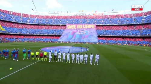 Spectacol total pe Camp Nou! Ce au făcut suporterii Barcelonei la marele derby cu Real Madrid | FOTO
