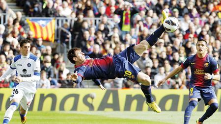 Primul set pentru BarÃ§a!** Catalanii a defilat cu Getafe, Messi a ajuns la al 13-lea meci consecutiv cu cel puțin un gol marcat