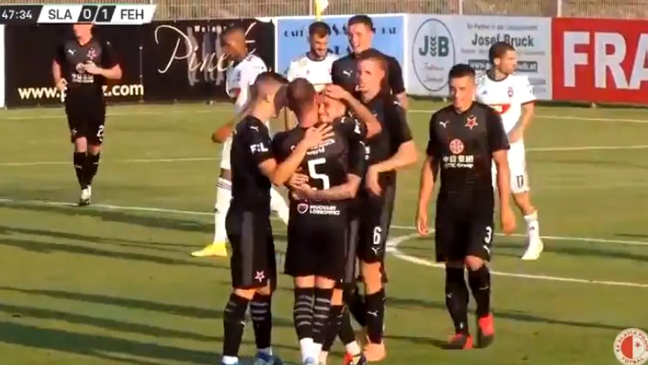 Încă o „rachetă” reușită de Nicolae Stanciu! Gol superb înscris de mijlocașul român al Slaviei Praga în amicalul cu MOL Fehervar | VIDEO