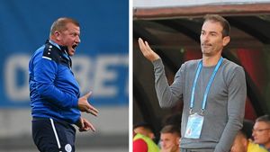 Oțelul - FC Hermannstadt 1-1, în runda a 14-a din Superliga. Au dat-o la pace la Galați: a 10-a remiză pentru Dorinel Munteanu și a 8-a pentru Marius Măldărășanu