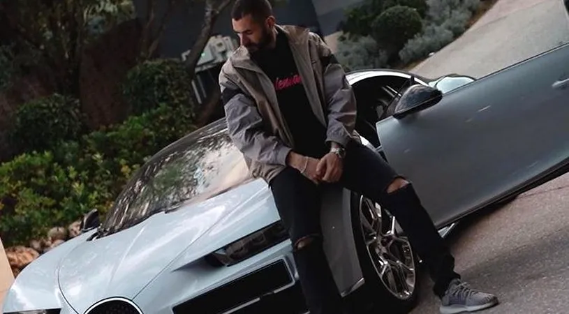 Karim Benzema are o colecție de mașini de lux de 7 milioane de euro! Un Bugatti Chiron nou, de 3 milioane de euro, și un Veyron, de 2 milioane de euro, se numără printre bolizii starului de la Real Madrid | FOTO