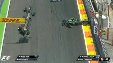 VIDEO** Accident HORROR pentru Mark Webber, la 300 km/h, în MP al Europei!