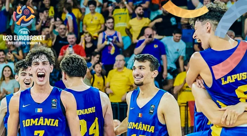 Performanță pentru tineri tricolori: România joacă azi finala la EuroBasket Under 20 la baschet masculin! Victorie cu Finlanda în penultimul act