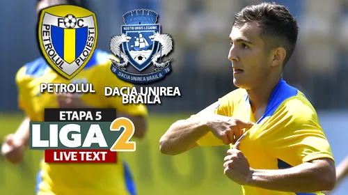 Sory Brăila! Diarra a marcat de patru ori contra Daciei Unirea și a urcat Petrolul pe locul 1 în Liga 2 cel puțin pentru o zi