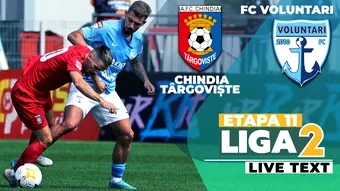 Chindia – FC Voluntari începe la ora 13:30. Precedentul meci la Târgoviște dintre cele două echipe a fost cel în urma căruia dâmbovițenii inaugurau noul ”Eugen Popescu” și retrogradau din prima ligă