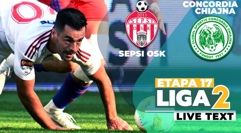 Sepsi OSK învinge Concordia Chiajna și iernează pe podiumul Ligii 2. Ilfovenii își pot lua adio de la play-off