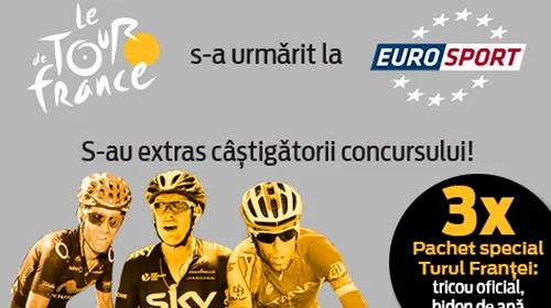 Câștigătorii extragerii concursului Eurosport – Turul Franței