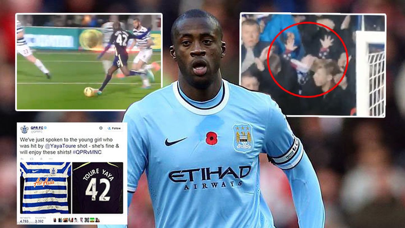Yaya Toure a "luat la țintă" o fetiță de cinci ani în QPR - Manchester City 2-2, dar s-a revanșat la final. "Îmi pare rău". Gestul făcut de ivorian, aplaudat și de rivali | FOTO