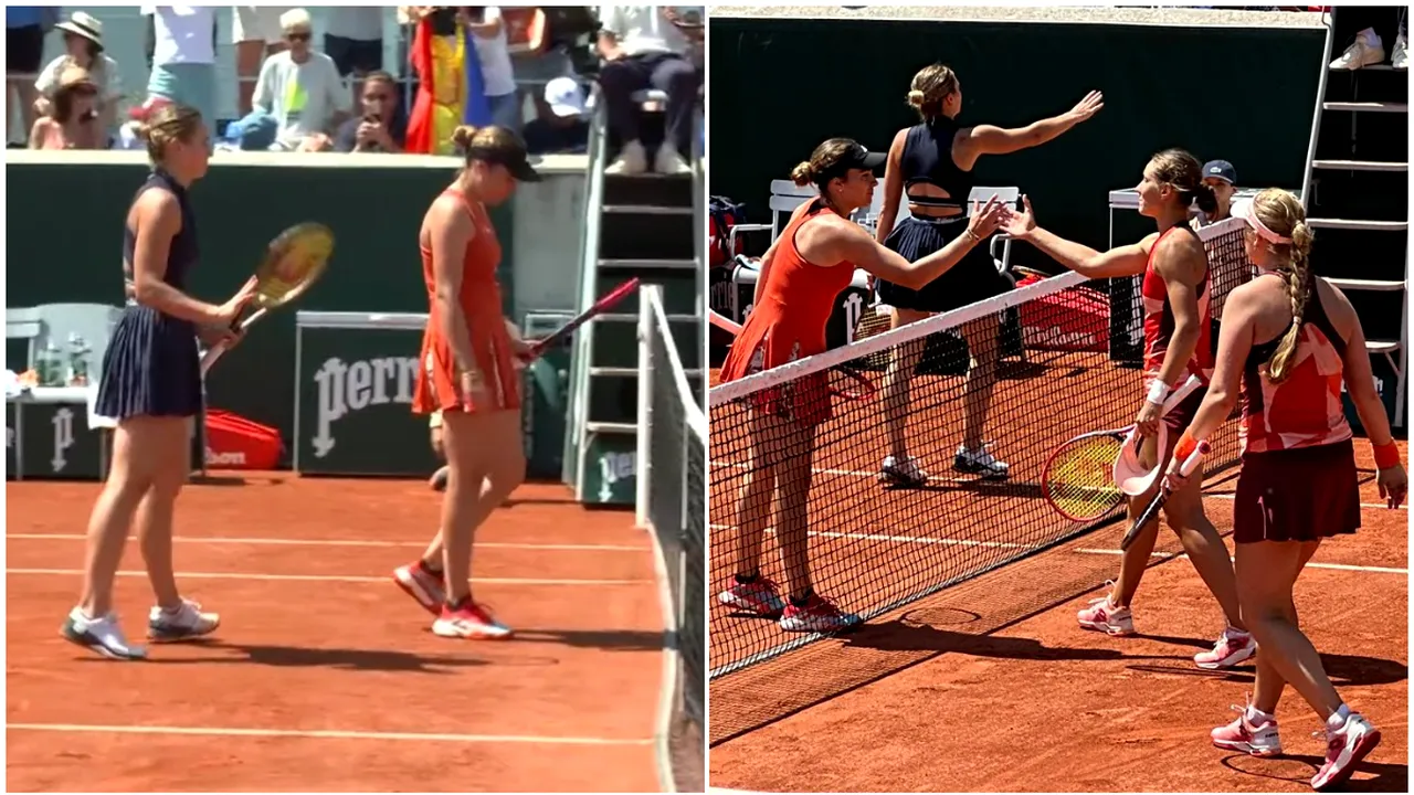 Momente de stupoare la finalul meciului câștigat de Gabriela Ruse și Marta Kostyuk la Roland Garros! Ce a făcut românca după ce ucraineanca a refuzat să dea mâna cu adversarele din Rusia | FOTO