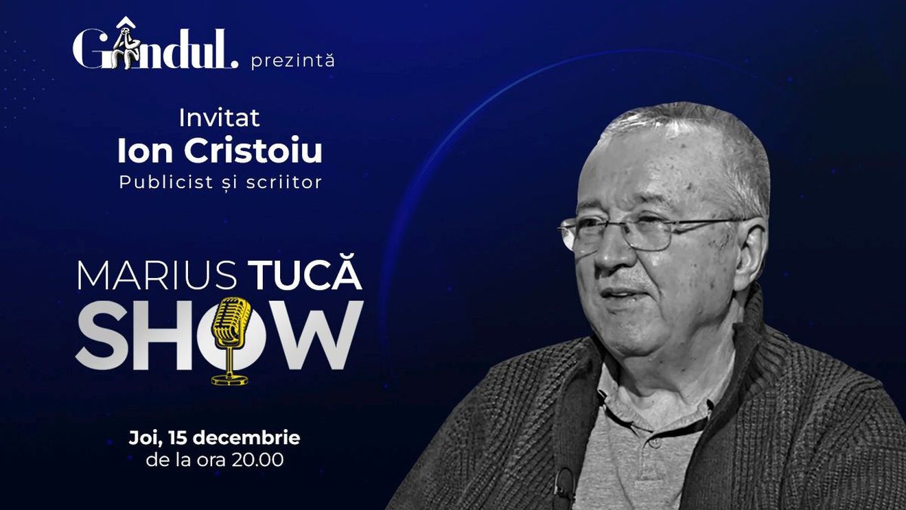 Marius Tucă Show începe joi, 15 decembrie, de la ora 20.00, live pe gândul.ro.