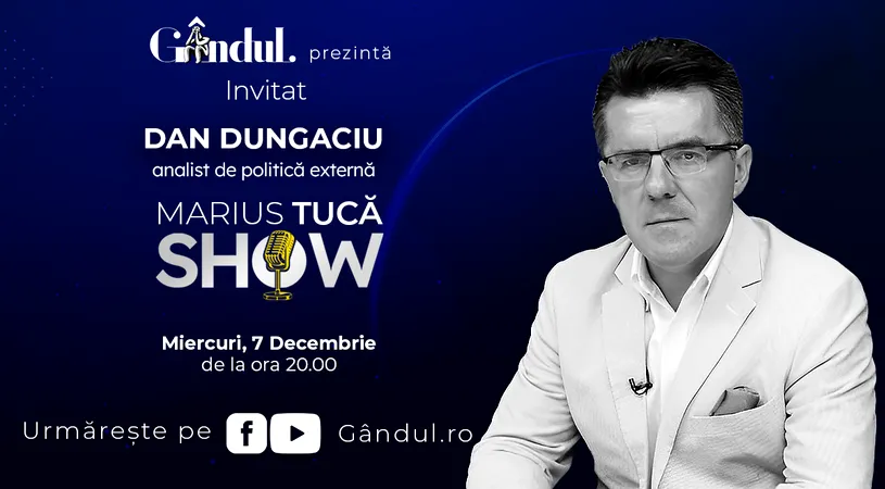 Marius Tucă Show începe miercuri, 7 decembrie, de la ora 20.00, live pe gândul.ro