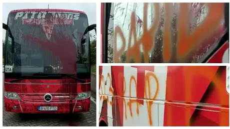 Fanii Rapidului au vandalizat autocarul echipei UTA, în noaptea după ce arădenii au câștigat în ”Groapă” cu Dinamo | VIDEO
