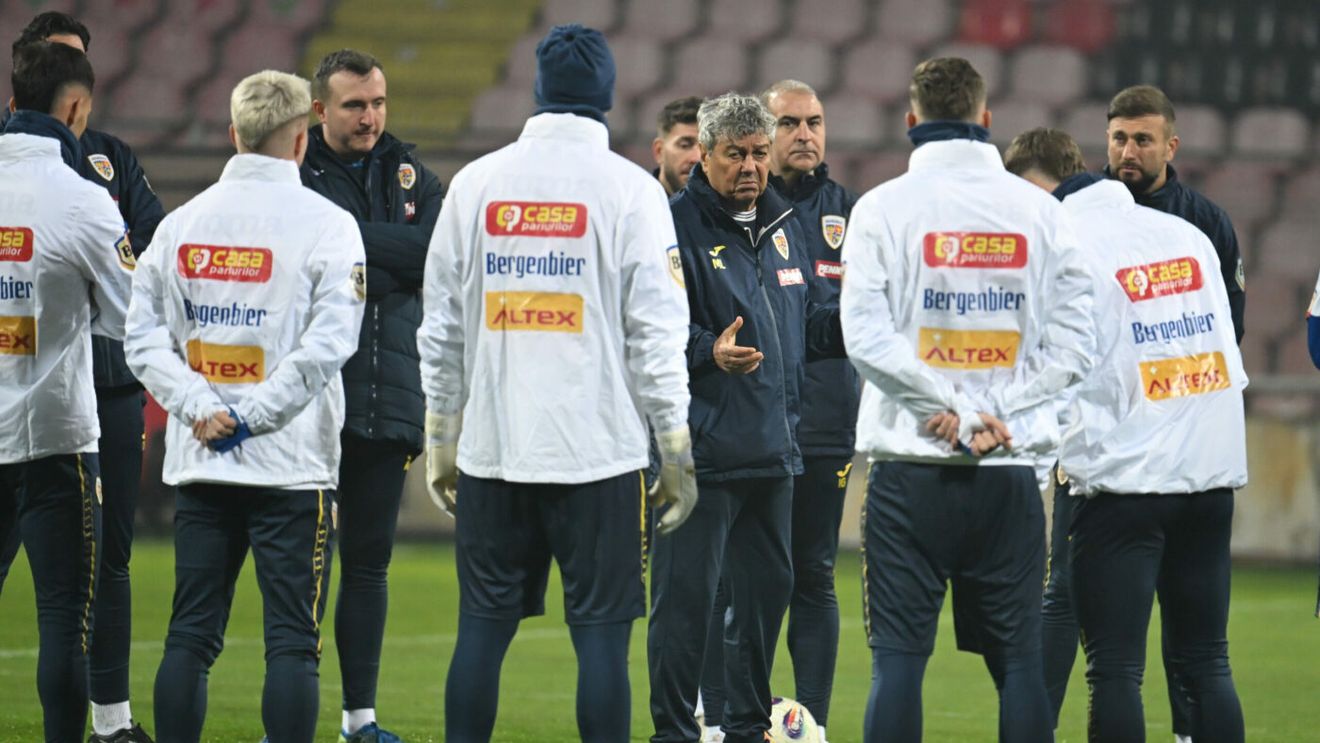 Echipa lui Mircea Lucescu, pregătită pentru Bosnia – România. Imagini de la ultimul antrenament al tricolorilor