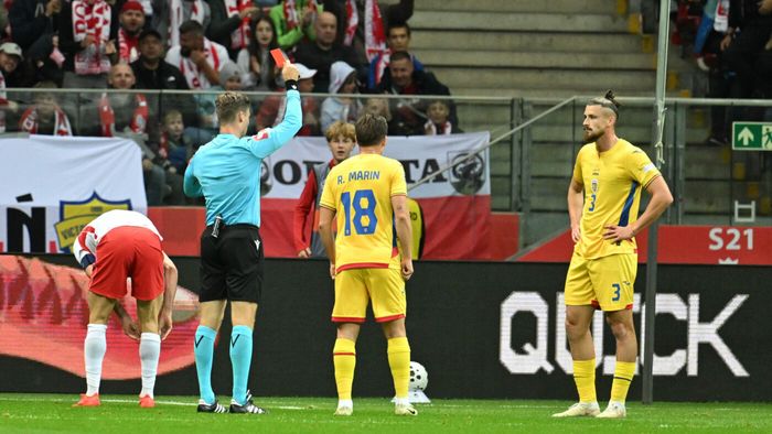 Verdict total diferit din Polonia în cazul Drăgușin! Fostul arbitru explică de ce penalty-ul și roșul au fost „exemplare”