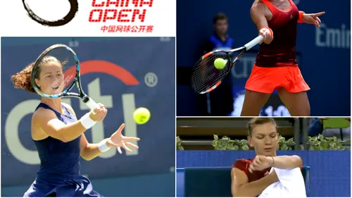 Bye, bye Beijing! Simona Halep, abandon după 50 de minute în fața zguristei Arruabarrena: tendonul este grija numărul unu a tricolorei. Kvitova, făcută KO de Sara Errani