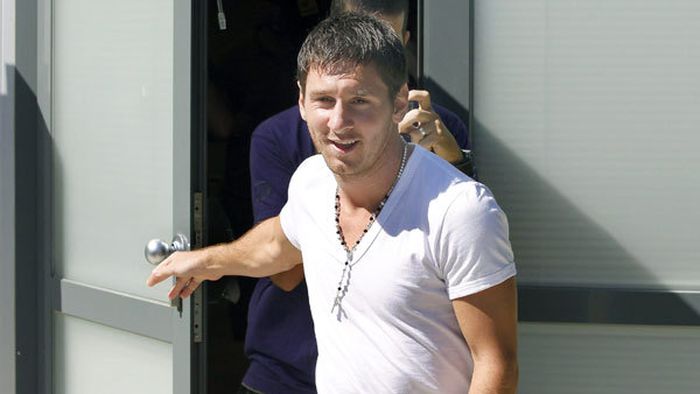 Avalanșă de staruri la București! FOTO** Messi&Co au fost vizitați la hotel de un super actor de la Hollywood! Catalanii au fost încântați: "E legendă"