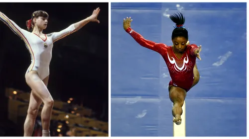 VIDEO | „FENOMENAL” vs „DOMINARE”. Simone Biles și Nadia Comăneci și-au comentat împreună exercițiile care le-au adus aurul olimpic.
