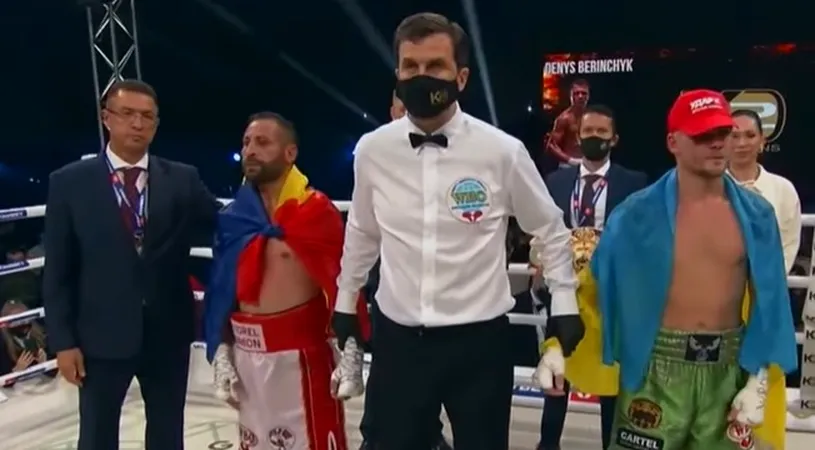 Viorel Simion, KO tehnic în runda 7 la Kiev! Rudel Obreja a cerut oprirea disputei după ce românul a fost numărat în două rânduri | VIDEO