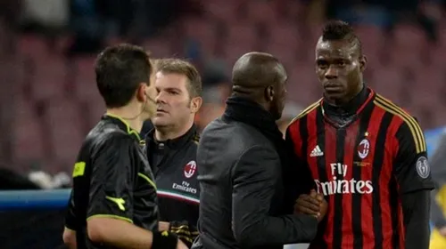 Balotelli a izbucnit în lacrimi după ce a fost schimbat. Fanii lui Napoli i-au adresat scandări rasiste