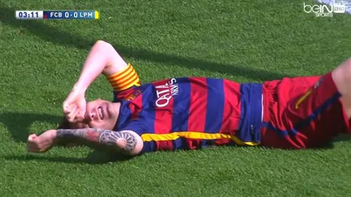BREAKING NEWS | Lionel Messi s-a accidentat grav în meciul cu Las Palmas și a fost transportat la spital. UPDATE | Cât va lipsi