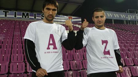 Alexa și golgeterul Zicu îi cheamă pe timișoreni la stadion:** "Haideți la meci, de la A la Z"