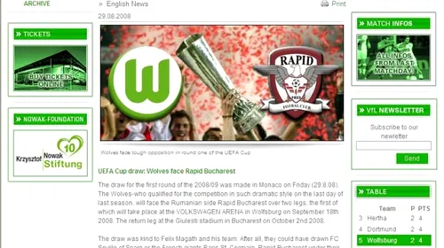 Wolfsburg:”Rapid e mereu în umbra Stelei!”