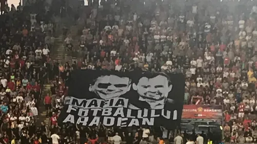 Suporterii arădeni, protest neașteptat la Supercupa României. Bannerul afișat pentru conducerea de la UTA