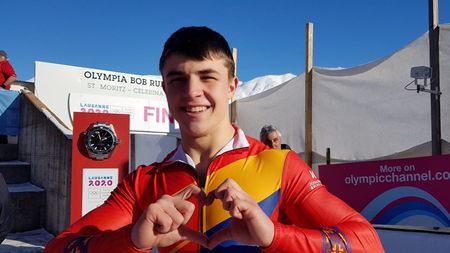 A doua medalie de aur la Jocurile Olimpice de Tineret de la Lausanne. Andrei Robert Nica are titlul olimpic la monobob