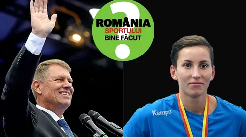 Vom avea România sportului bine făcut? Campionii își întreabă președintele. Campioana mondială Cristina Laslo încearcă să-i atragă atenția președintelui către cei mici: 