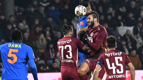 Fază controversată în minutul 47 al derby-ului CFR – FCSB! Fotbaliștii lui Gigi Becali au cerut penalty după ce un adversar a atins mingea cu mână: ce decizie a luat Colțescu, după ce s-a verificat faza la VAR