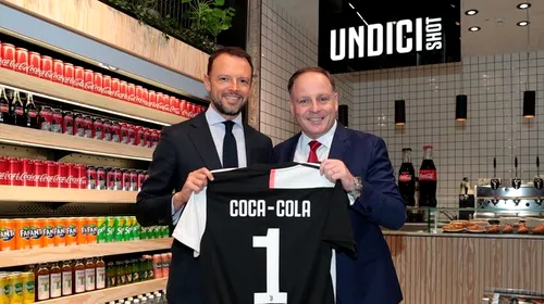 „Tun” financiar pentru Juventus! „Bătrâna Doamnă” și Coca Cola au bătut palma: un munte de bani pentru italieni