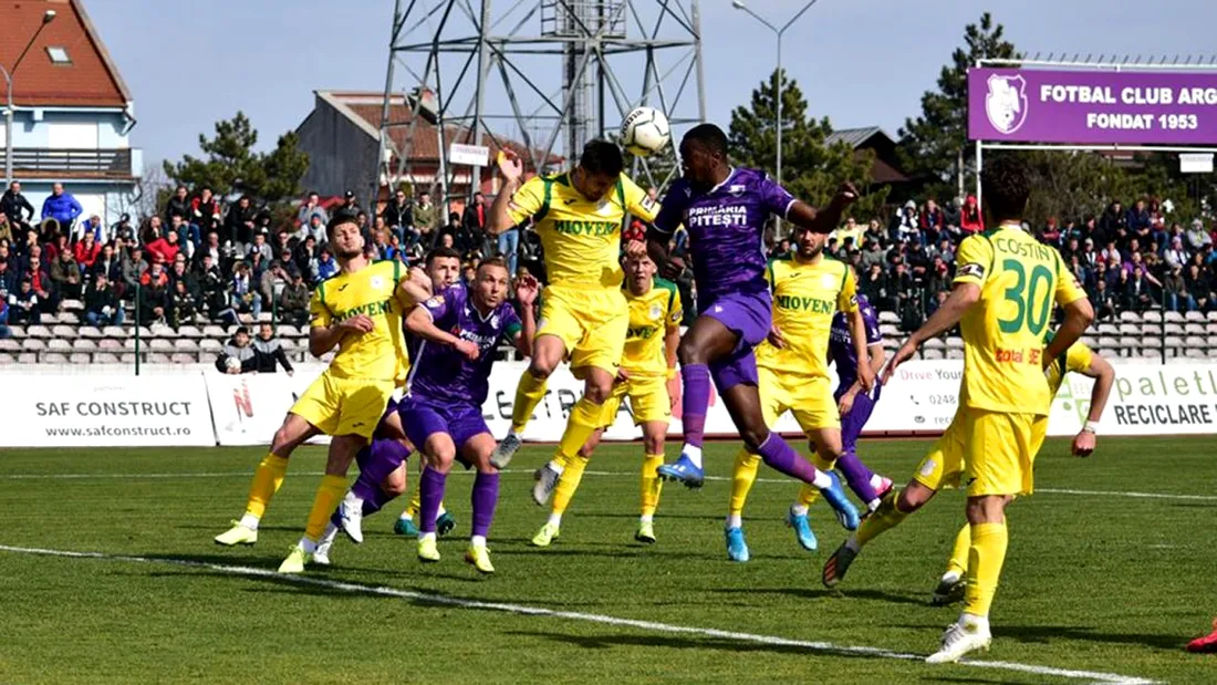 Încă un caz pozitiv de COVID-19 în play-off-ul Ligii 2. Meciul Campionii FC Argeș - CS Mioveni a fost amânat