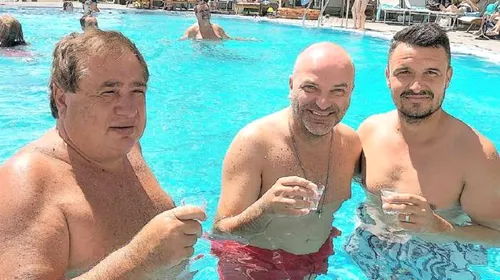 Constantin Budescu, negocieri în piscină cu patronul Ioan Niculae! Starul Astrei n-a refuzat o palincă: „Pregătim viitorul transfer!” | FOTO