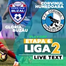Gloria Buzău – Corvinul se joacă ACUM. Prelungiri explozive, după ce se înscrie din penalty în minutul 90