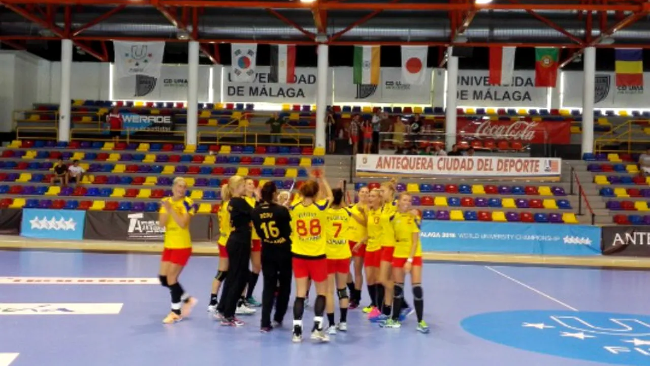 Naționala feminină universitară de handbal s-a calificat în semifinalele Campionatului Mondial de la Malaga