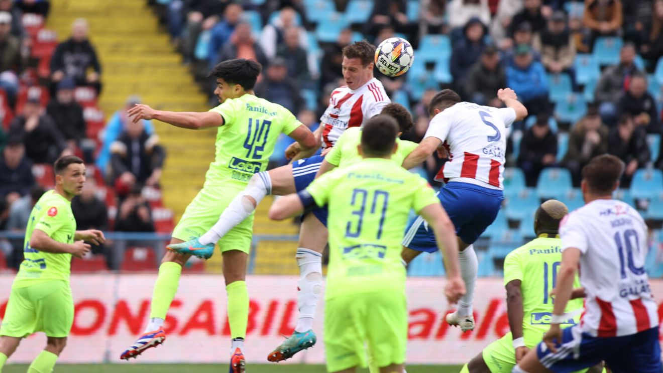 Oțelul Galați - Poli Iași 1-0, în etapa 3 a play-out-ului din Superliga. A doua victorie la rând pentru Laszlo Balint