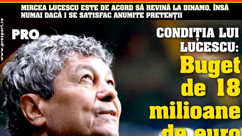 Mircea <i class='ep-highlight'>Lucescu</i> ar veni la Dinamo, dar vrea garantii