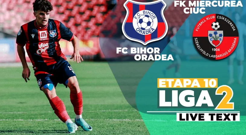 FK Miercurea Ciuc se impune la Oradea cu un gol controversat și continuă defilarea spre prima ligă. FC Bihor pierde al cincilea meci din zece disputate în Liga 2